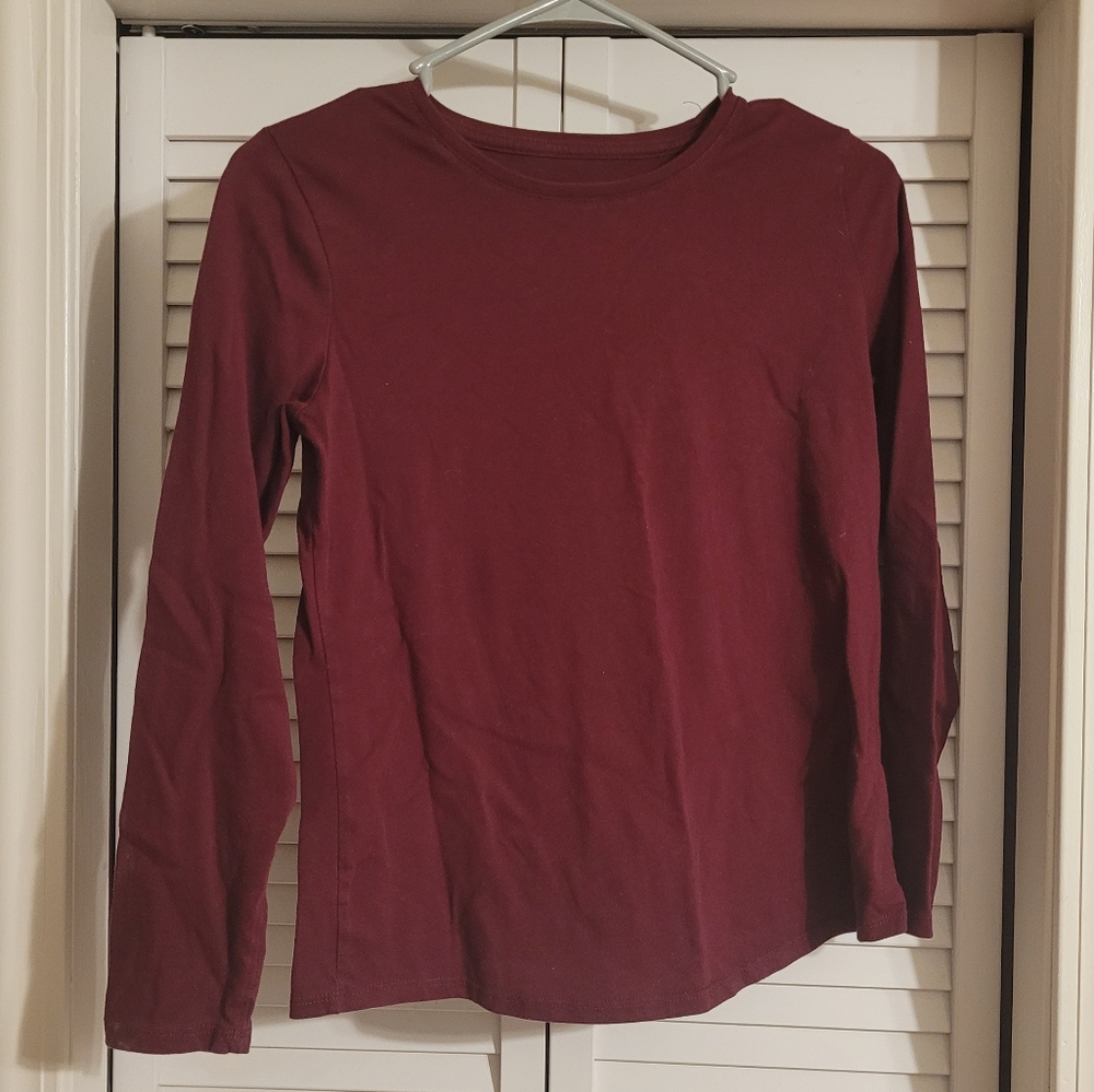 ❗️3 For $10❗️Wonder Nation Maroon Long Sleeve Top
